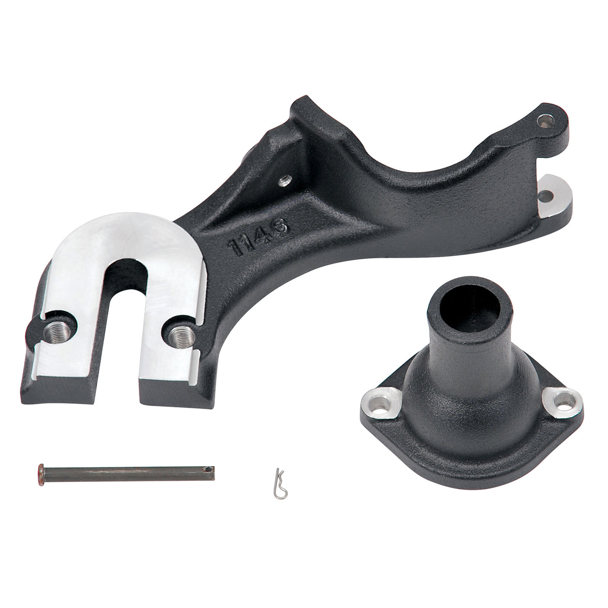 Edelbrock Generator Offset Kit Ford Flathead49-53 Satin Black - 11463