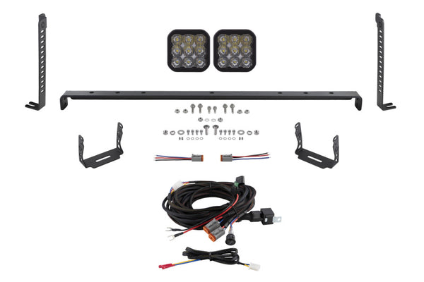 Diode Dynamics 14-23 Toyota 4Runner SS5 Stealth Grille LED 2-Pod Kit - Pro White Driving - DD7540 for 2014-2024 Toyota 4Runne