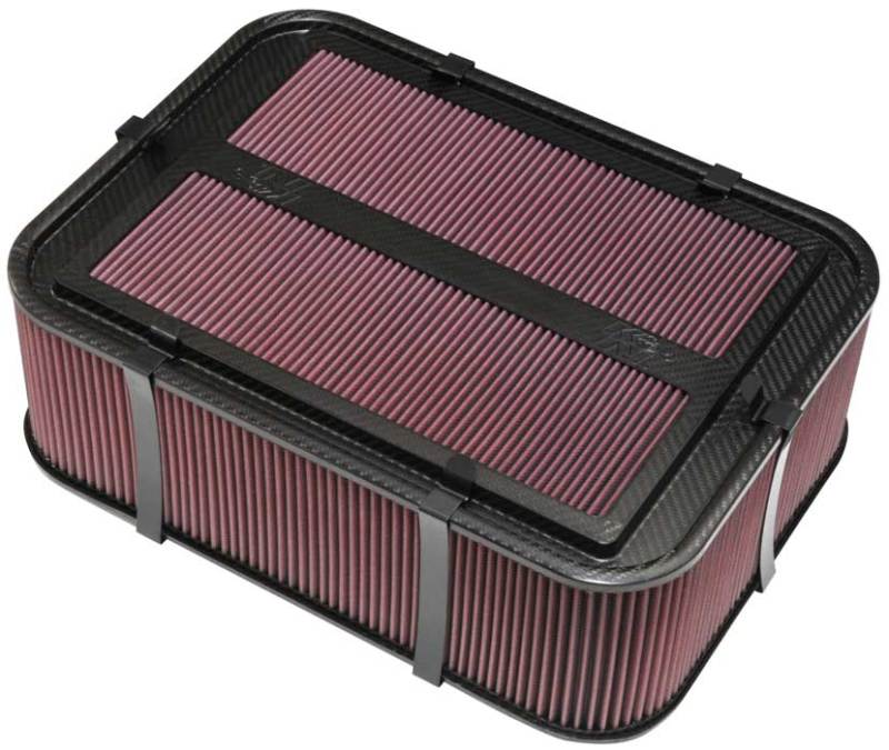 K&N Custom Racing Assembly Carbon Fiber Air Box - Large - 100-8567 by K&N Engineering - front view
