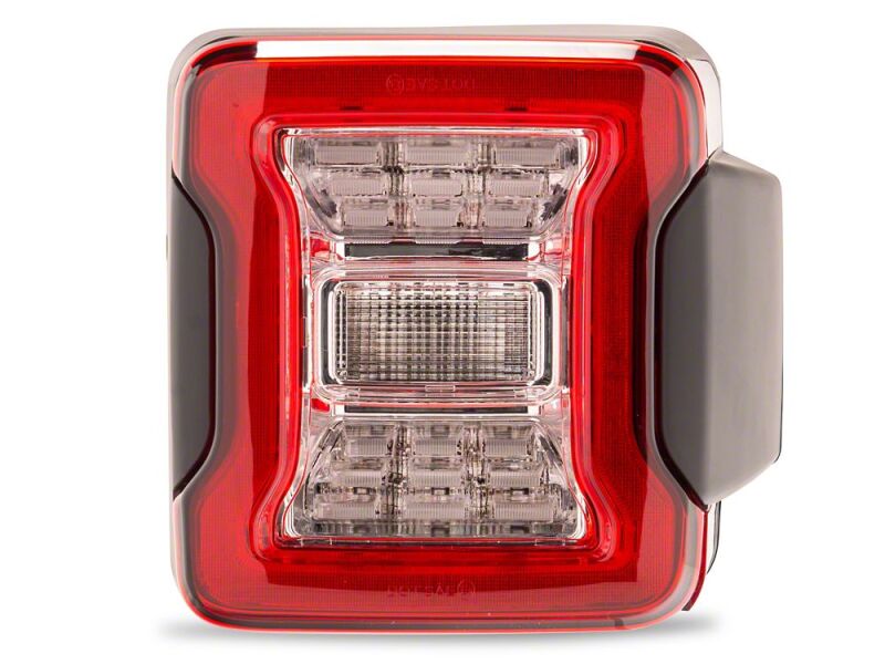 Raxiom 07-18 Jeep Wrangler JK LED Tail Lights- Clear Housing- Clear Lens - J178643 - close-up view