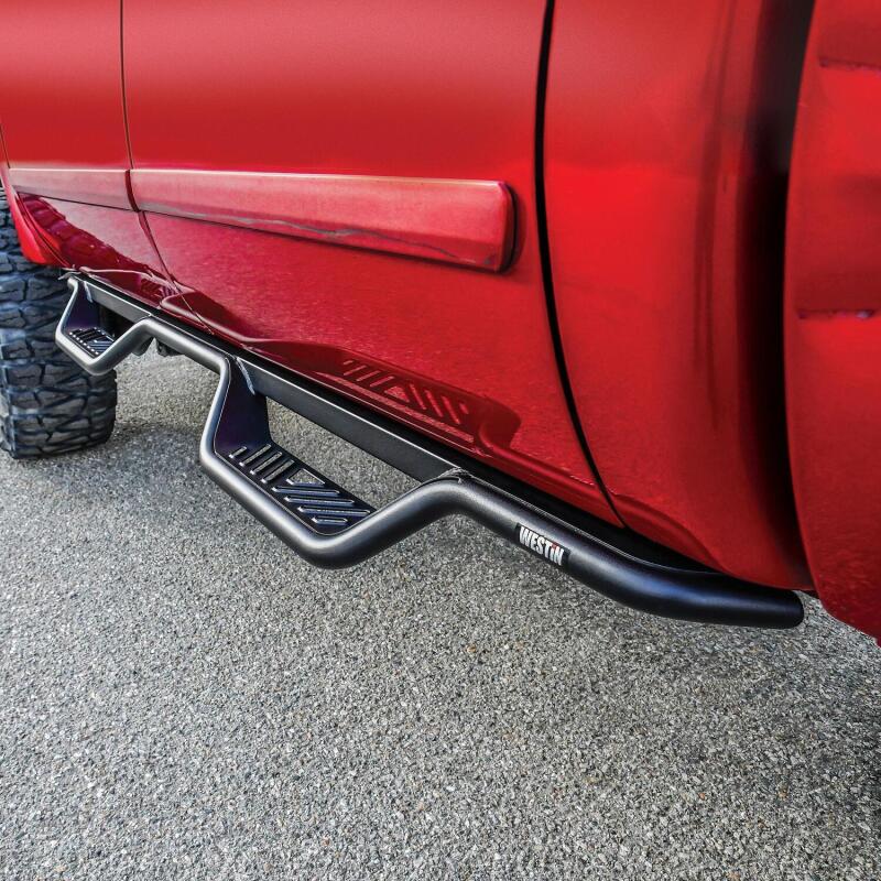 Westin 1999-2016 Ford F-250/F-350/F-450/F-550 Crew Cab Outlaw Drop Nerf Step Bars Textured Black - 20-11335