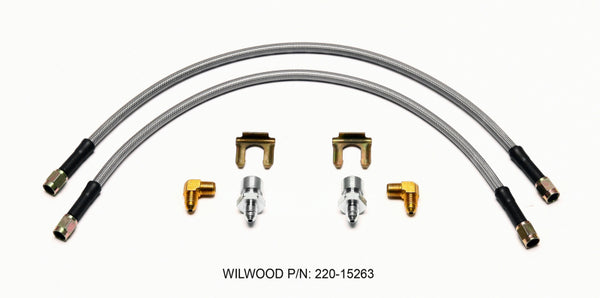 Wilwood Flexline Kit 18inch M10x1.50 IF 1/8-27 NPT 90 Degree - 220-15263 by Wilwood