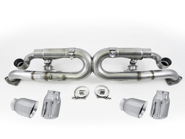 AWE Tuning Porsche 991 SwitchPath Exhaust for PSE Cars Chrome Silver Tips - 3025-42010