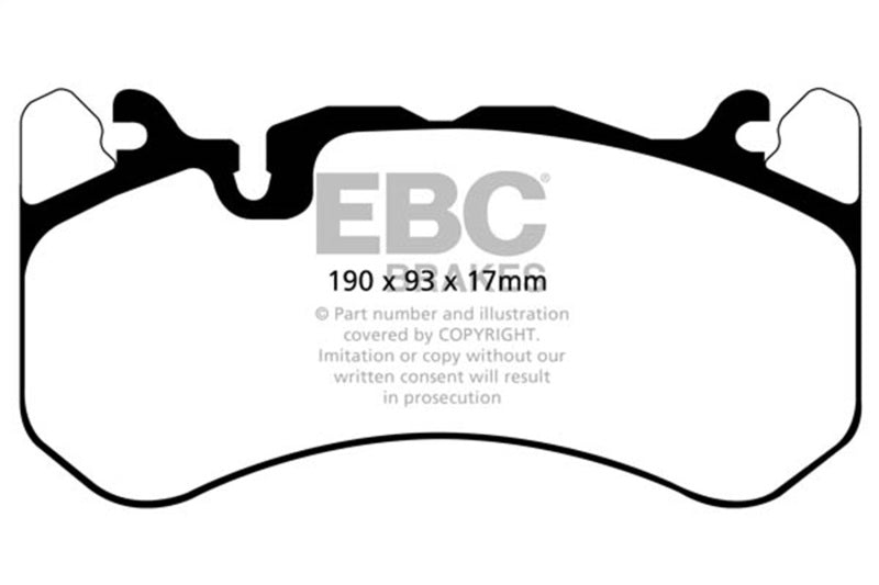 EBC 13-14 Audi RS7 4.0TT (w/Cast Iron Rotors &amp; Trapezoid Weights) Bluestuff Front Brake Pads - DP52081NDX
