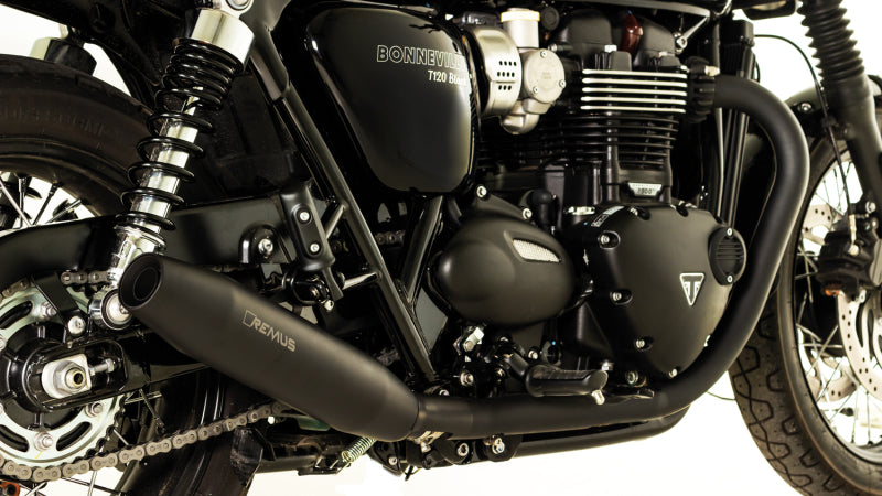 Remus 2018 Triumph Bonneville T 120 Bonneville (Euro 4) Tapered Black Slip On - Right Side - 7702 918018R