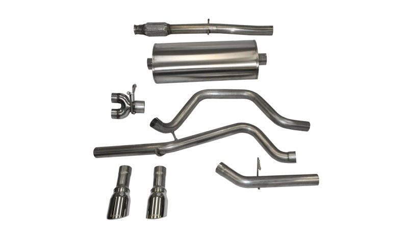Corsa 14-19 GMC Sierra/Chevy Silv 1500 Crew Cab/Short Bed 5.3L V8 Polished  Dual Rear CB Exhaust - 14869