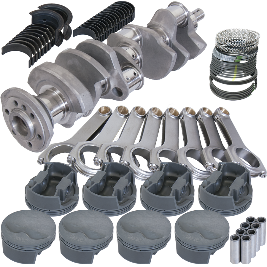 Eagle Chevy 400 3.750in Crank 6.000in H-Beam -5cc Flat Top 4.155in Pistons Balanced Assembly - B12503030 - front view