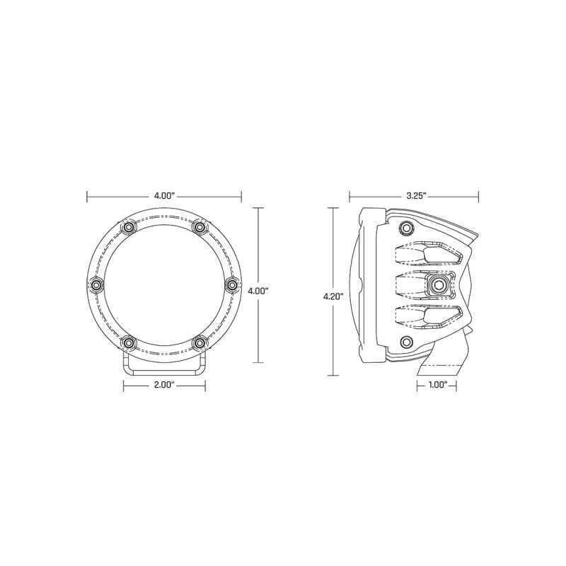 Rigid Industries 360-Series 4in LED Off-Road Drive Beam - RGBW (Pair) - 36401 by Rigid Industries - front view