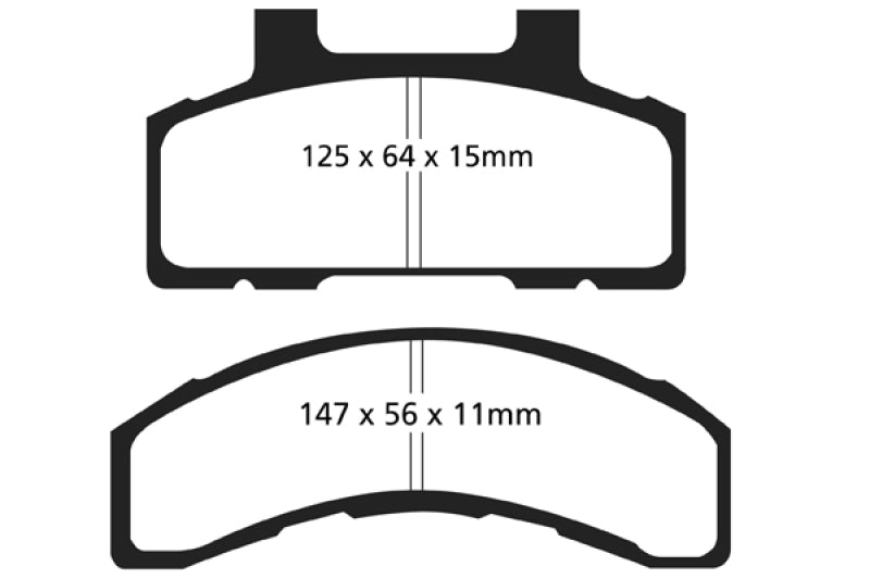 EBC 93-96 Buick Century 2.2 Yellowstuff Front Brake Pads - DP41240R
