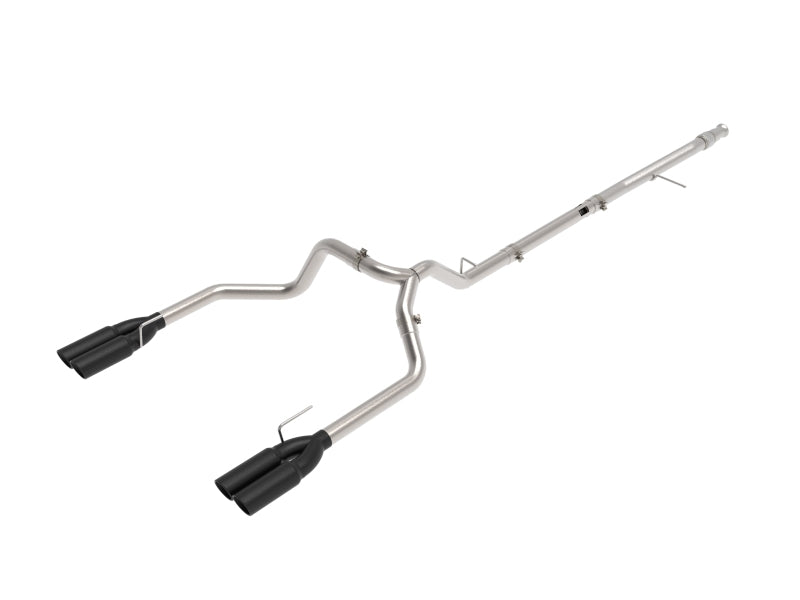aFe Vulcan Series 3in 304SS DPF-Back 20-21 GM Trucks L6-3.0L (td) LM2 - Dual Black Tip - 49-34130-B
