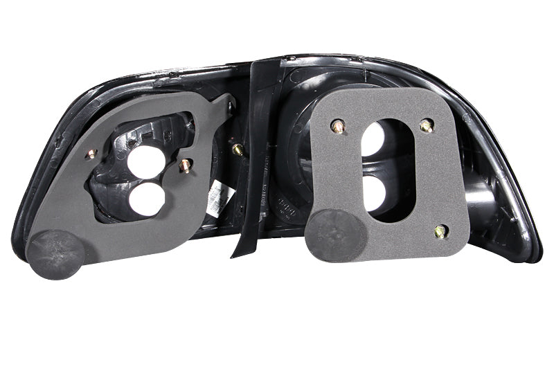 ANZO 1999-2000 Honda Civic Taillights Black - 221068