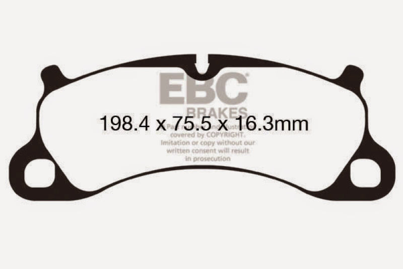 EBC 12-15 Porsche 911 (991) Carrera S 3.8L (Cast Iron Rotor Only) Bluestuff Front Brake Pads - DP52144NDX