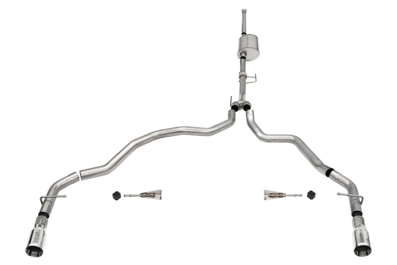 Corsa 2021-2024 Ford F-150 SuperCrew/6.5in Bed 3.5L V6 Sport Cat-Back Dual Rear Exit-Polished - 21170