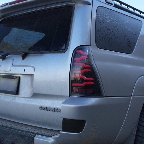 AlphaRex 03-09 Toyota 4Runner LUXX-Series LED Tail Lights- Black/Red - 690080