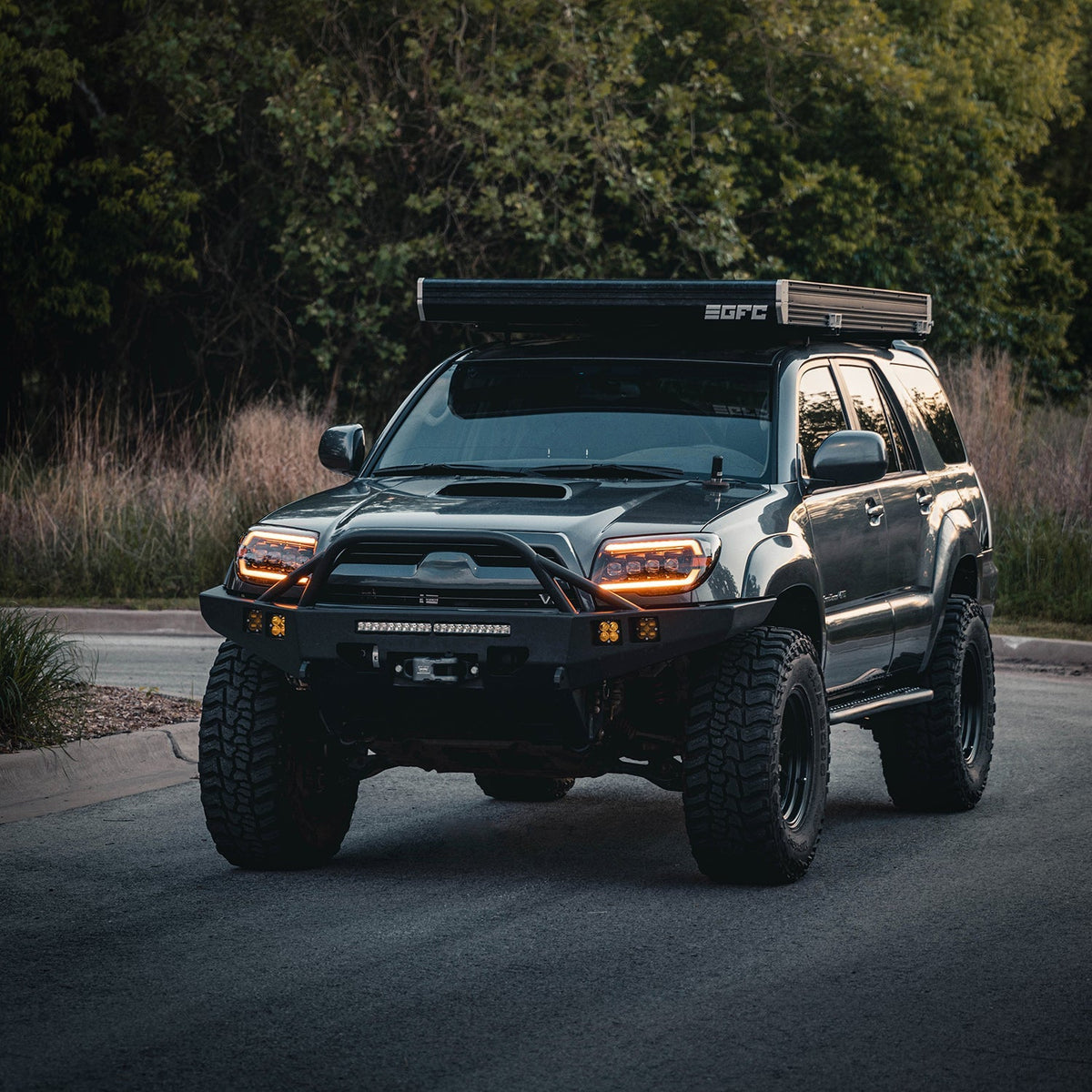 AlphaRex 03-09 Toyota 4Runner NOVA LED Proj Headlights Alpha Black w/Activ Light/Seq Signal/SB DRL - 880372 for 2003-2009 Toy