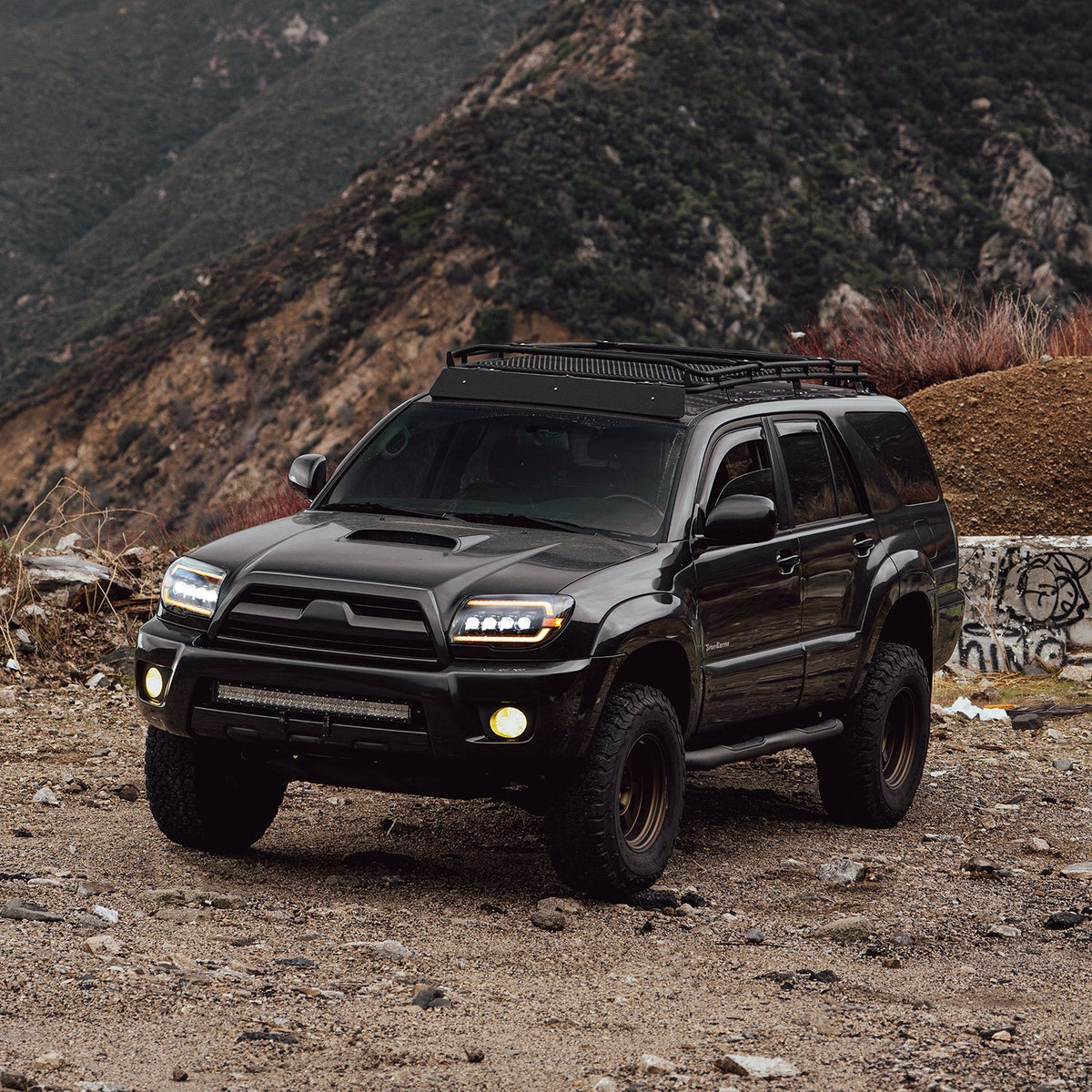 AlphaRex 03-09 Toyota 4Runner NOVA LED Proj Headlights Alpha Black w/Activ Light/Seq Signal/SB DRL - 880372 for 2003-2009 Toy