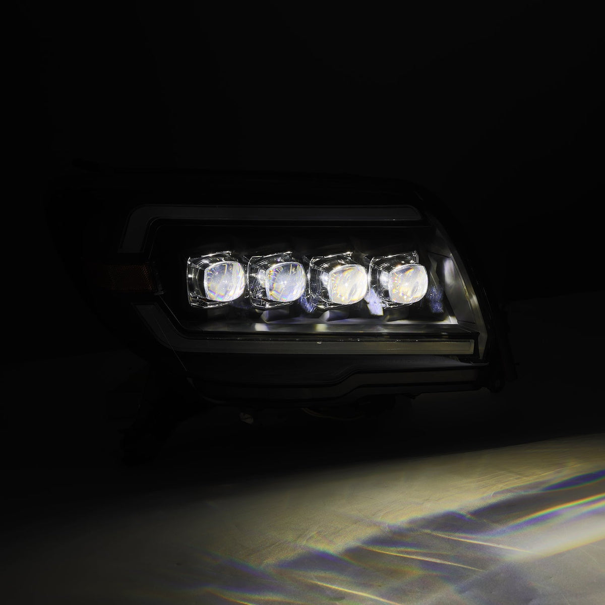 AlphaRex 03-09 Toyota 4Runner NOVA LED Proj Headlights Black w/Activ Light/Seq Signal/SB DRL - 880371 for 2003-2009 Toyota 4R