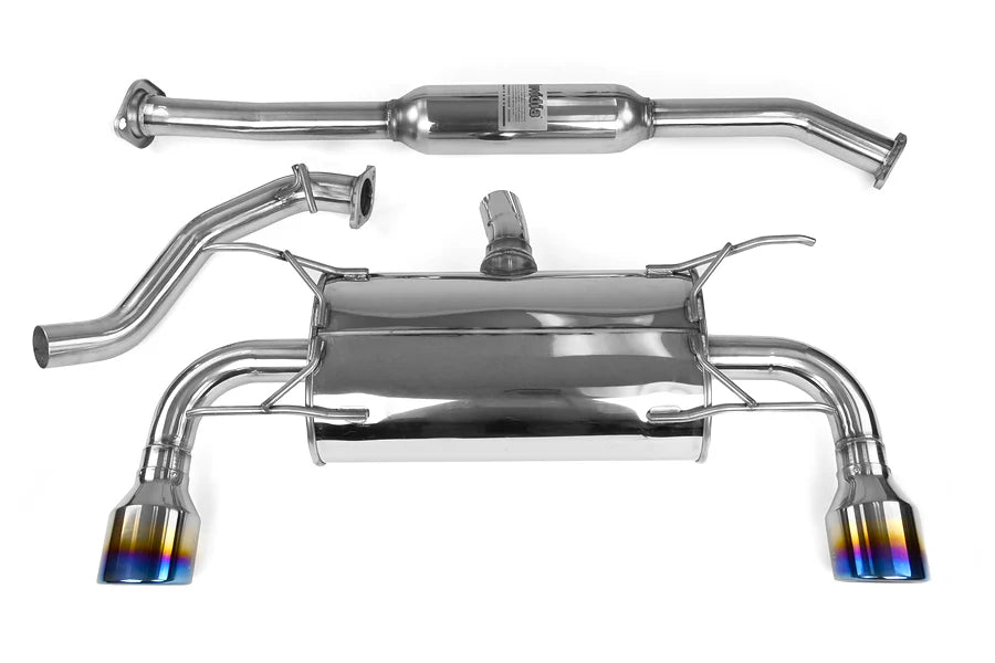 Invidia Subaru BRZ / Scion FRS Q300 w/ Rolled Titanium Tips Cat- Back Exhaust (Blue Edge) - HS12SSTG3T