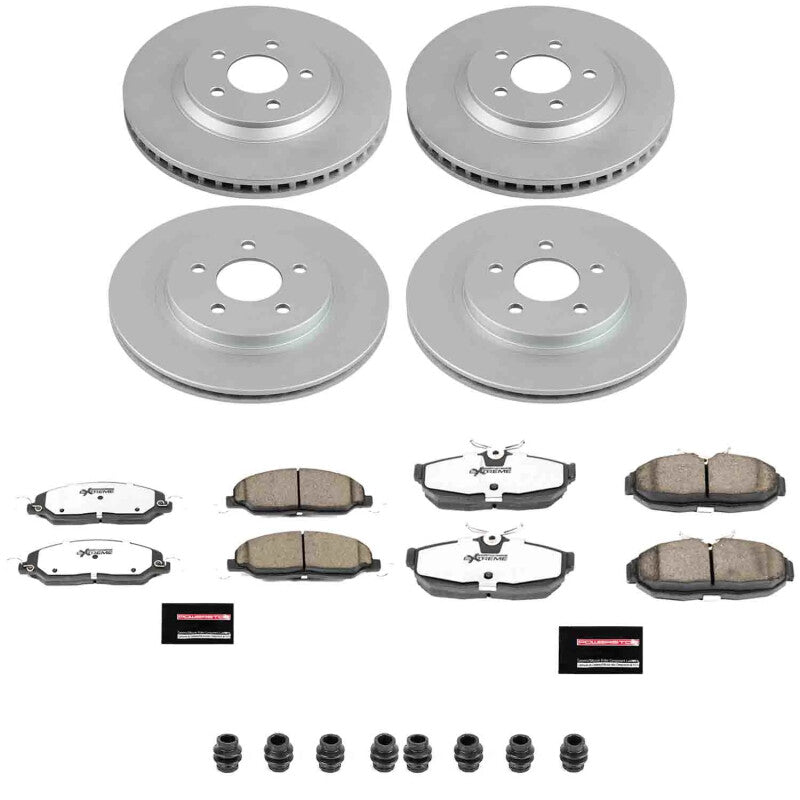 Power Stop 05-10 Ford Mustang Front and Rear Z26 Coated Brake Kit - CPK1381-26