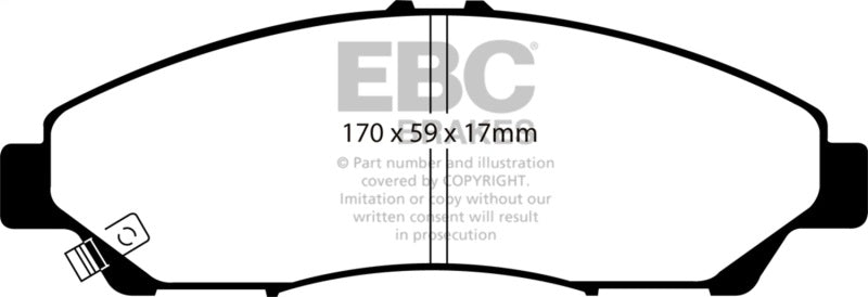 EBC 07-13 Acura MDX 3.7 Yellowstuff Front Brake Pads - DP41801R