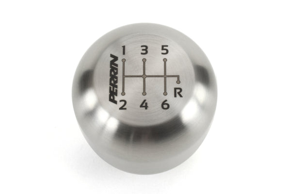 Perrin 17-18 Honda Civic Brushed Stainless Steel Large Shift Knob - 6 Speed - PHP-INR-120SS by Perrin Performance - front vie