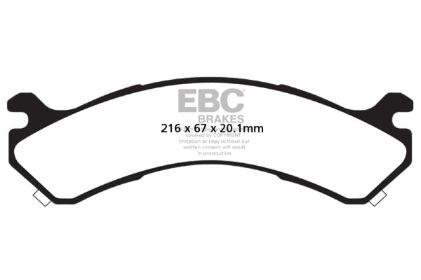 EBC 01-05 Chevrolet Silverado 3500 (2WD) Greenstuff Rear Brake Pads - DP61663 for 2001-2010 Chevrolet Silverado 3500 - front