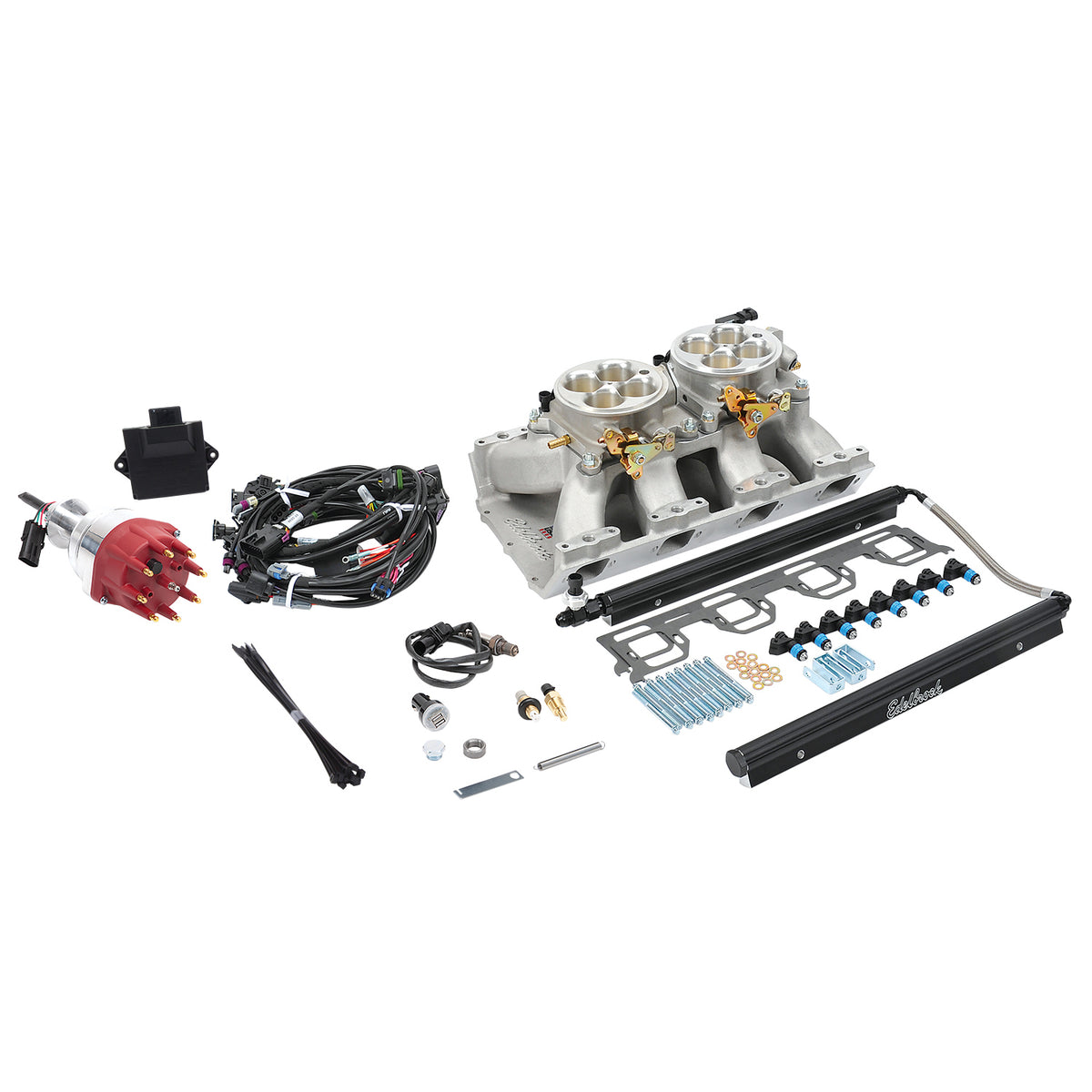 Edelbrock Pro Flo 4 EFI System Seq Port Chrysler Gen II Hemi 426-572 950 Max HP 60lb/hr Satin Finish - 35670