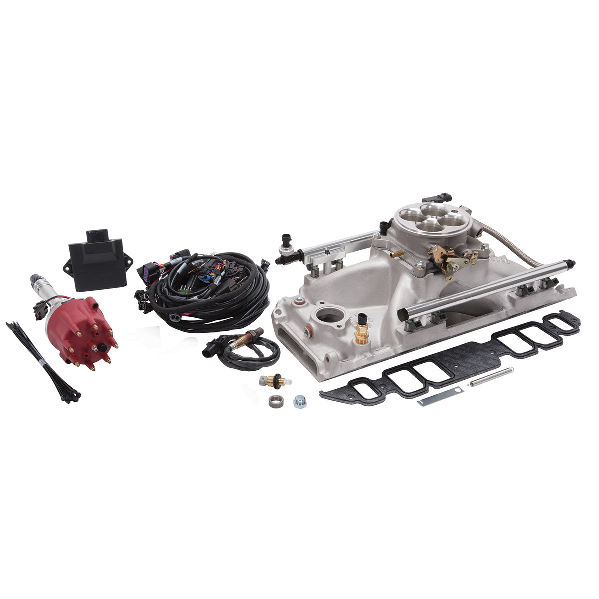 Edelbrock Pro Flo 4 EFI System Seq Port BBC Rect Port 9.8 Deck 775 Max HP 60lb/hr Satin Finish - 35860