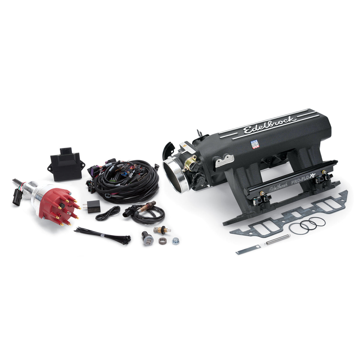 Edelbrock Pro Flo 4 XT EFI System Seq Port BB Chrysler RB 413-440ci 625 Max HP 35lb/hr Black Finish - 35923