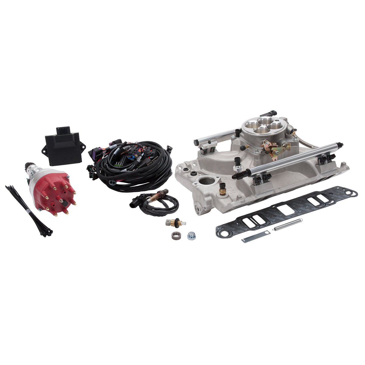 Edelbrock Pro Flo 4 EFI System Seq Port Pontiac 326-455ci 625 Max HP 35lb/hr Satin Finish - 35980