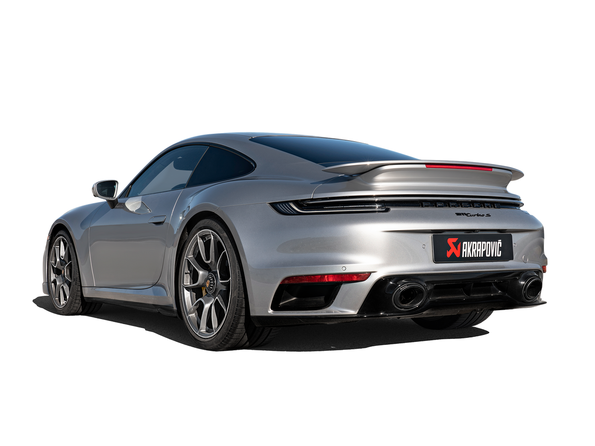 Akrapovic 20+ Porsche 911 Turbo/Turbo S (992) Slip-On Race Line (Titanium) w/Black Titanium Tips - S-PO/TI/19-TPB
