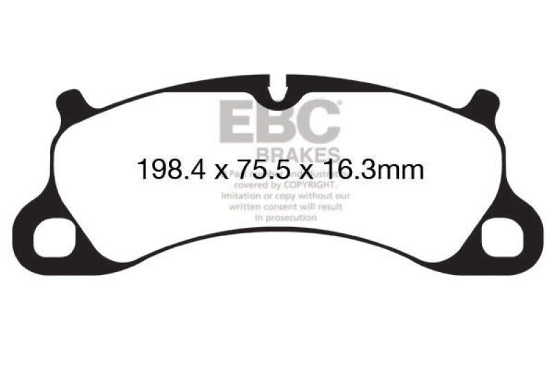 EBC 12-15 Porsche 911 (991) Carrera S 3.8L (Cast Iron Rotor Only) Bluestuff Front Brake Pads - DP52144NDX