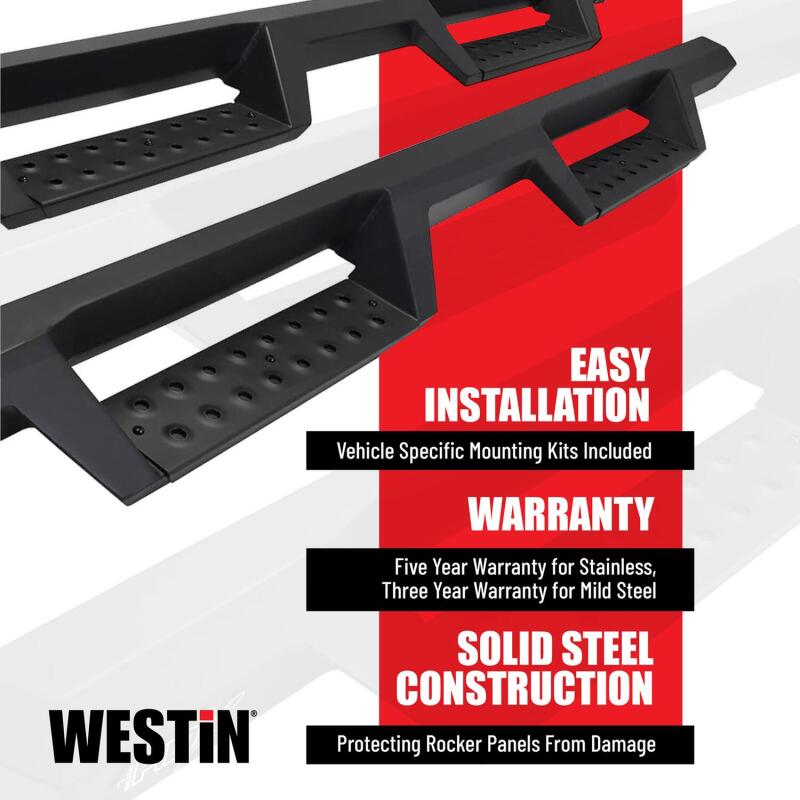 Westin/HDX 2021+ Ford Bronco Drop Nerf Step Bars - Textured Black - 56-14195
