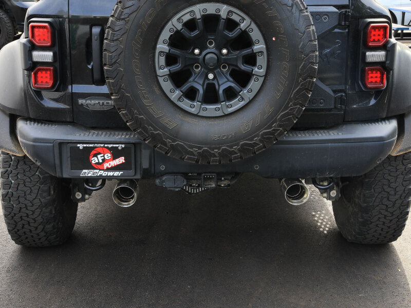 aFe 22-26 Ford Bronco V6 3.0L (tt) Vulcan Series 3in 304SS Cat-Back Exhaust System w/ Polished Tips - 49-33154-P