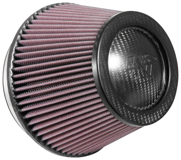 K&N Universal CarbonFiber Filter 6in Flange / 7-1/2in OD-B / 5-1/8in OD-T / 5in H - RP-2960 for 2016-2019 Cadillac CTS - fron