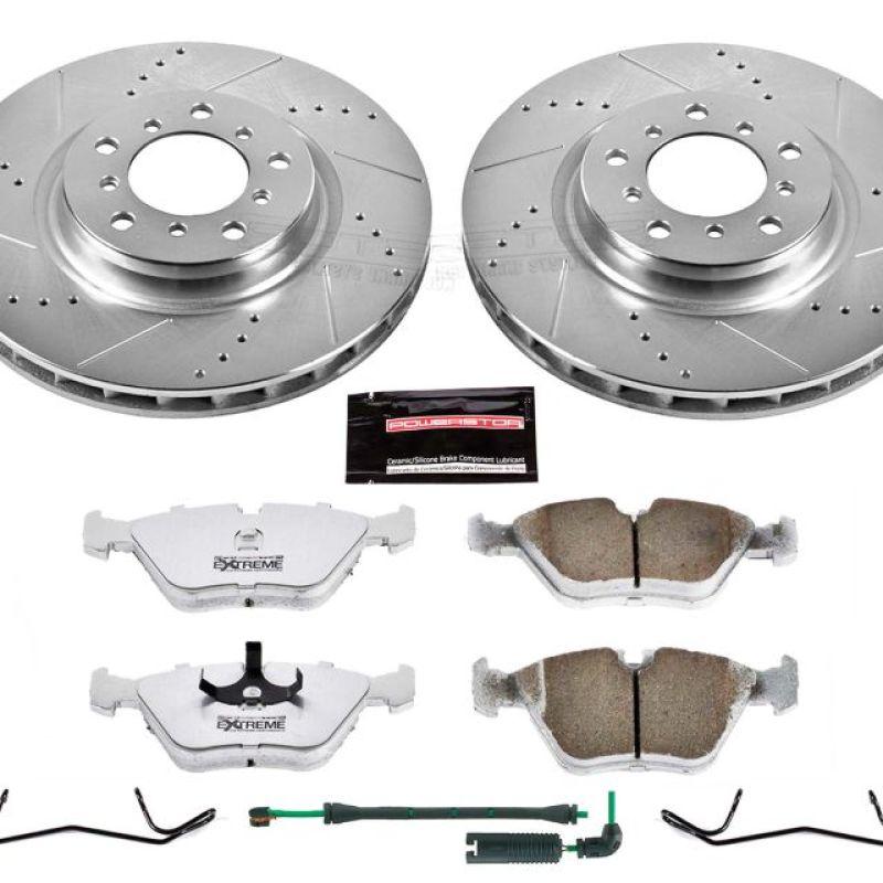 Power Stop 01-06 BMW M3 Front Z26 Street Warrior Brake Kit - K2903-26 for 2001-2006 BMW M3 - front view