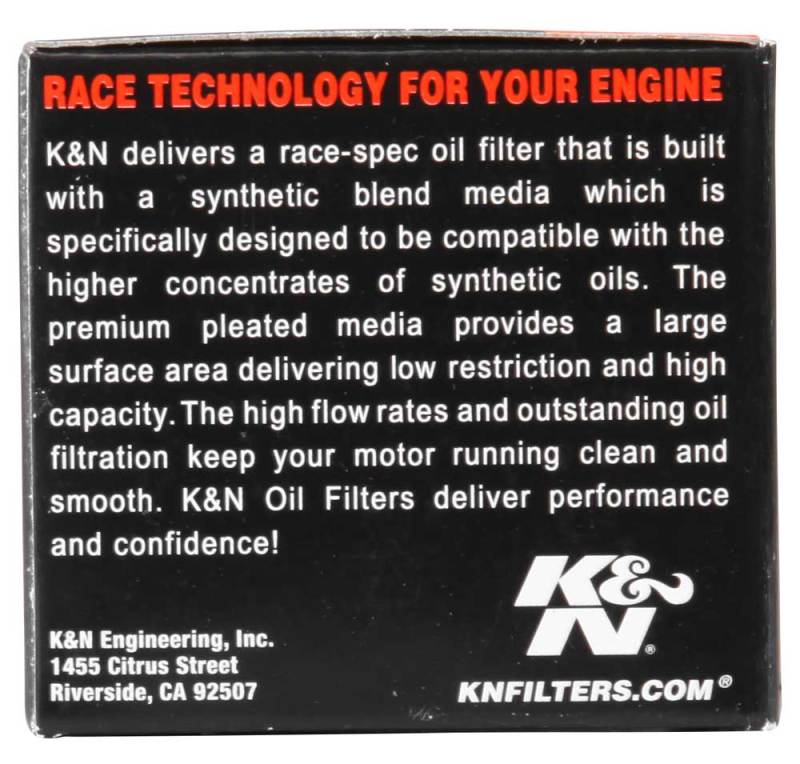 K&N Oil Filter 1.625in OD x 2.063in H for 99-07 KTM 250/400/450/520/525/540/625/660/690 (2nd Filter) - KN-157 for 2000-2007 K