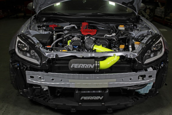 Perrin 22-23 Subaru BRZ/GR86 Cold Air Intake - Neon Yellow - PSP-INT-335NY by Perrin Performance - front view