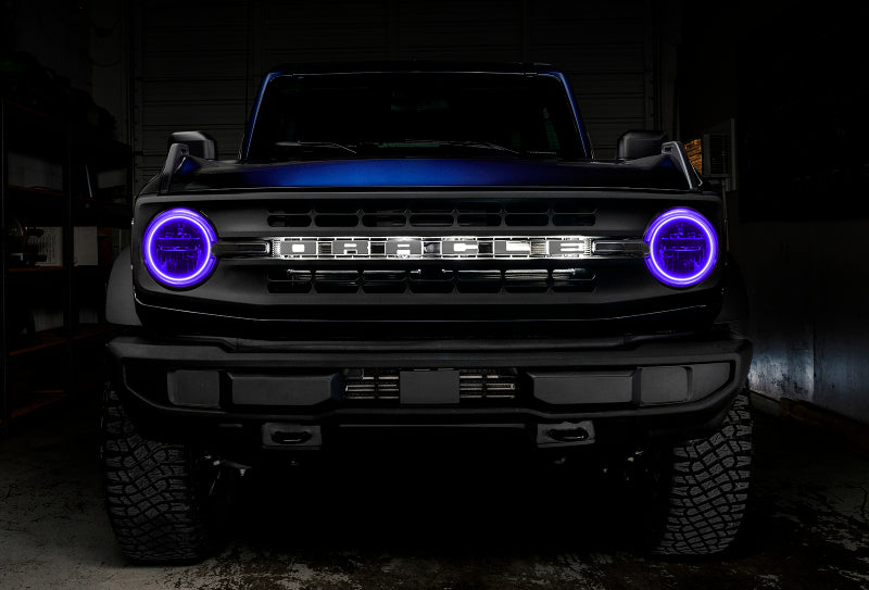 Oracle 2021 Ford Bronco Base Headlight LED Halo Kit - ColorSHIFT - w/ Simple Controller SEE WARRANTY - 1470-504