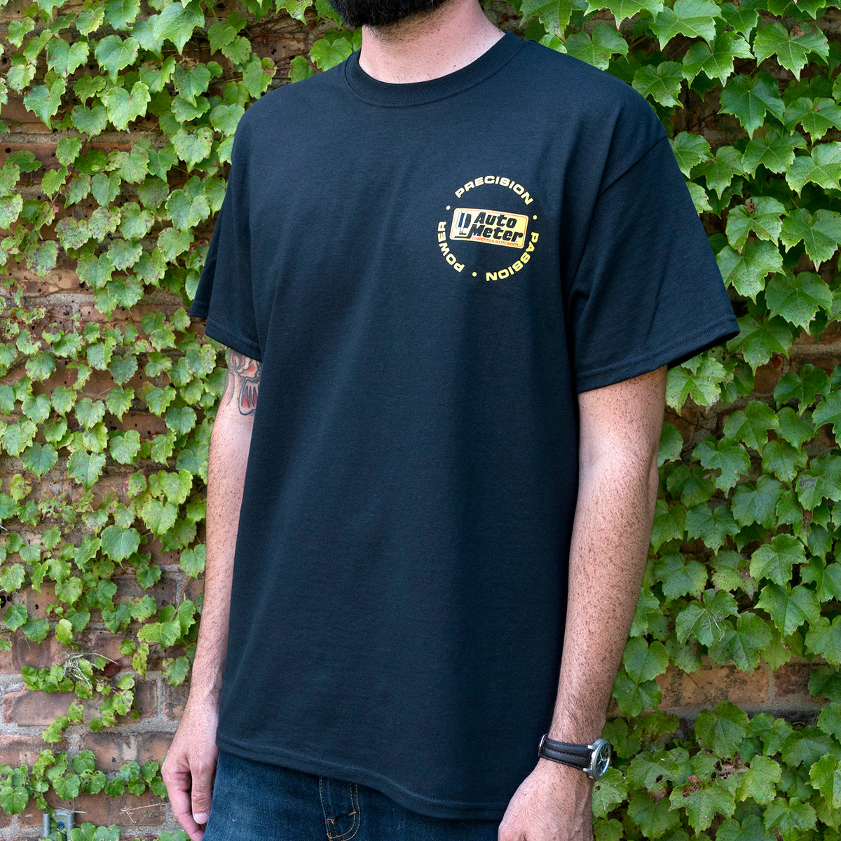 Autometer Black Competition Instruments T-Shirt - XXL - 0422XXL