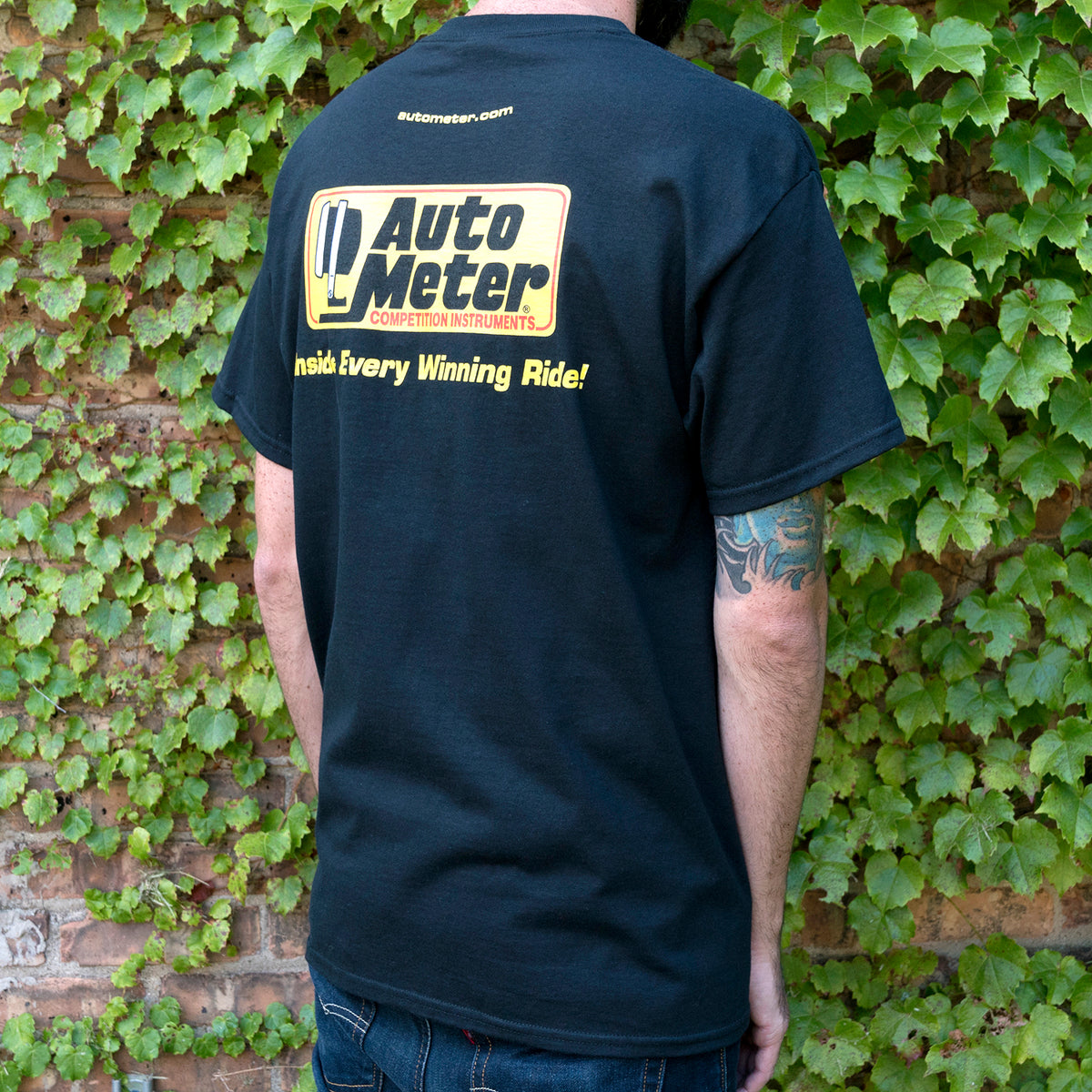 Autometer Black Competition Instruments T-Shirt - Large - 0422L