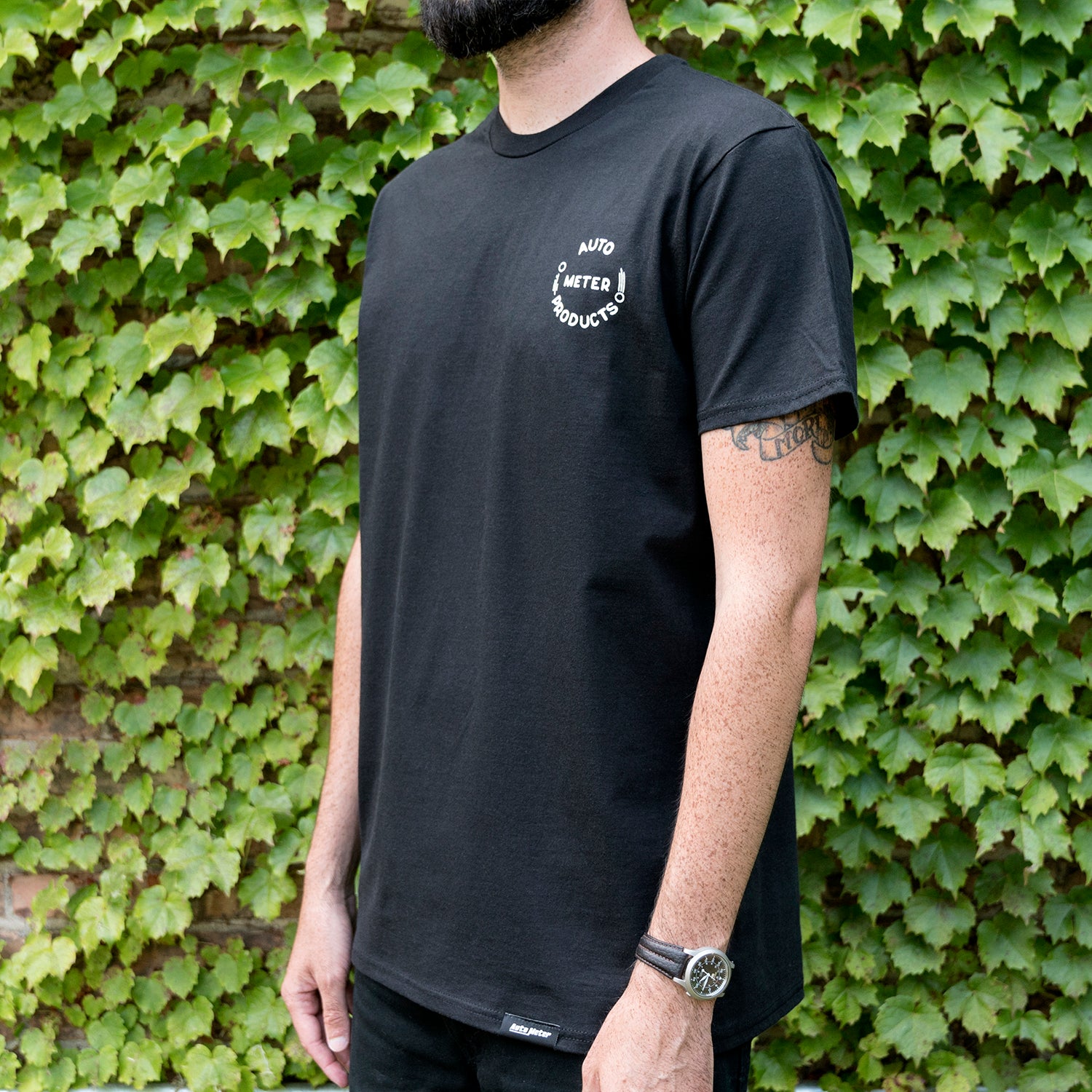 Autometer Vintage T-Shirt Black Large - 0423L