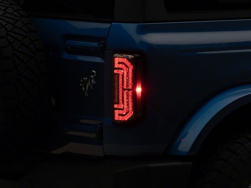 Raxiom 21-26 Ford Bronco LED Tail Lights- Black Housing- Clear Lens - FB59467 - front view
