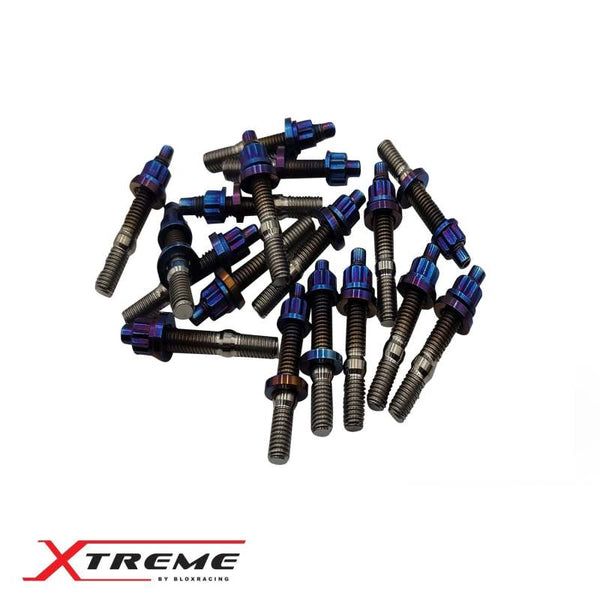 BLOX Racing M8X1.25X45mm SIngle Piece - Burnt - BXFL-00307-SP-TI-B - front view