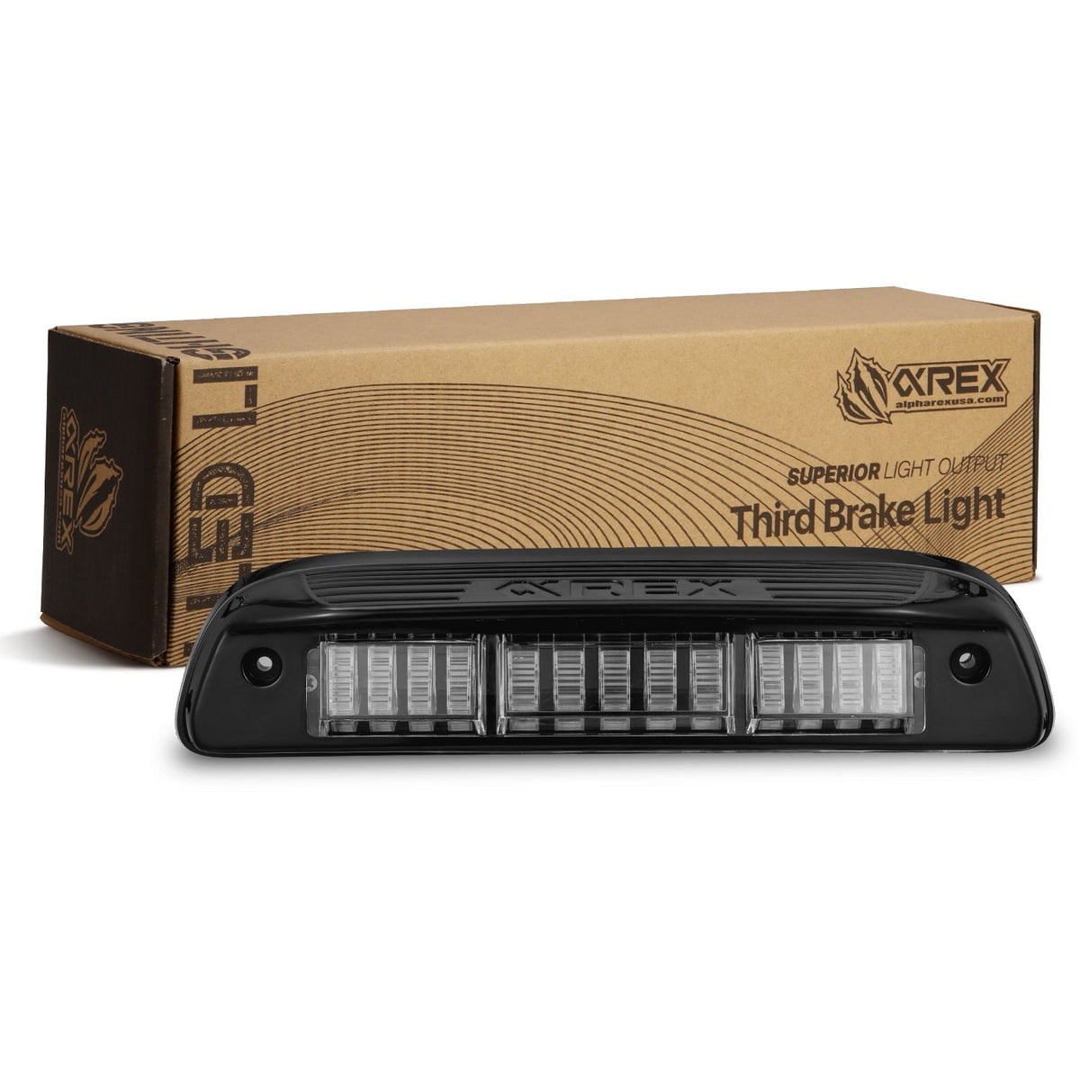 AlphaRex 05-11 Toyota Tacoma NOVA-Series LED 3rd Brake Light Black - 220085 for 2005-2011 Toyota Tacoma - front view