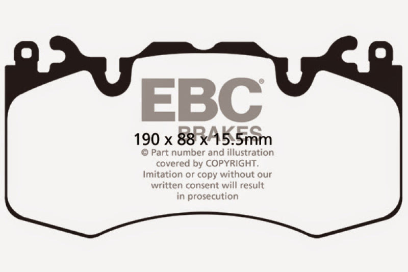 EBC 2020+ Land Rover Defender 90 Bluestuff Front Brake Pads - DP52064NDX for 2010-2023 Land Rover Range Rover - front view
