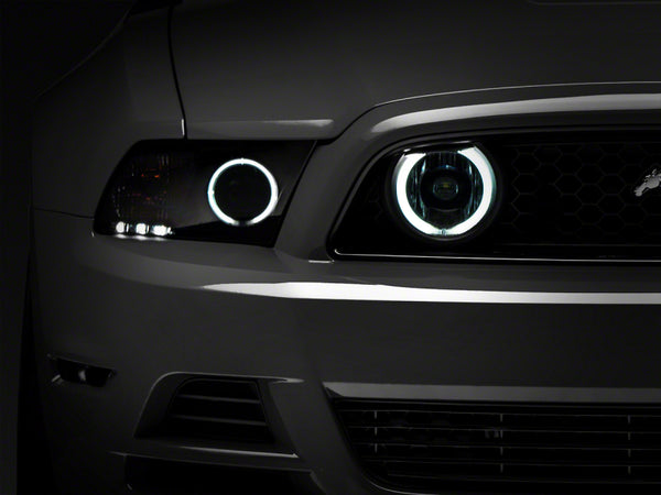 Raxiom 13-14 Ford Mustang GT CCFL Halo Fog Lights- Chrome - 49176 for 2013-2014 Ford Mustang - front view