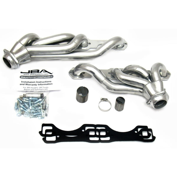 JBA 87-91 Chevrolet Blazer 5.0L/5.7L w/o A.I.R. 1-5/8in Primary Silver Ctd Cat4Ward Header - 1830S-4JS for 1987-1991 Chevrole