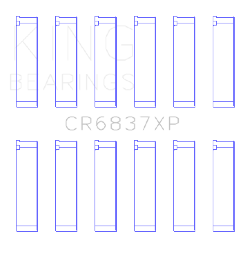 King Honda J30 / J35 (Size +0.26) Performance Rod Bearing Set - CR6837XP.026