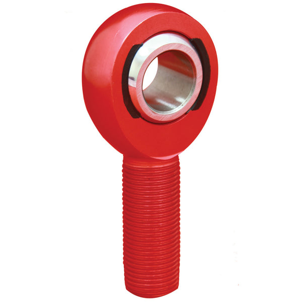 QA1 A Series Endura Rod End - Male/Left Hand - .25in Bore x 1/4-28 - Red Aluminum - AML4 by QA1 - front view